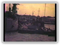 USS Newport News CA-148 - Pulling in to pier 7, Norfolk, VA
