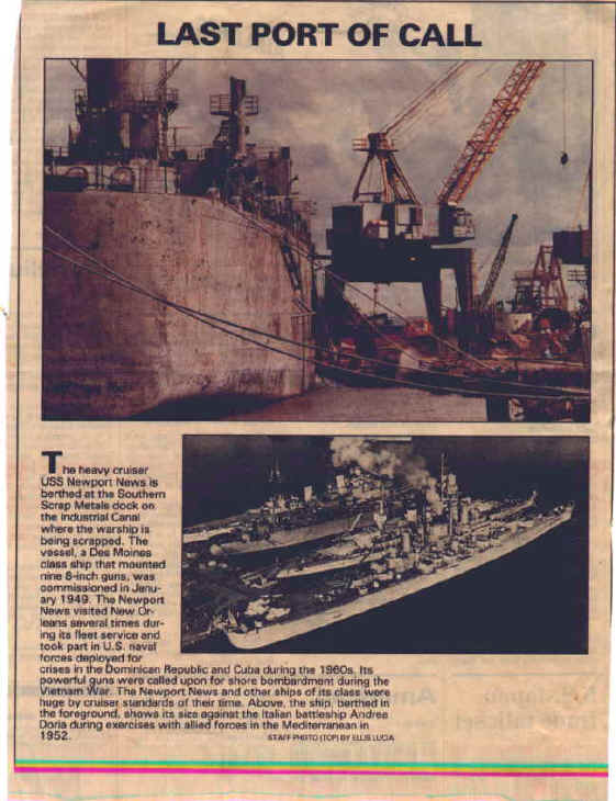 The Scrapping of the USS Newport News